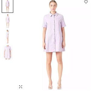 English Factory Women's Washed Denim Mini Dress
